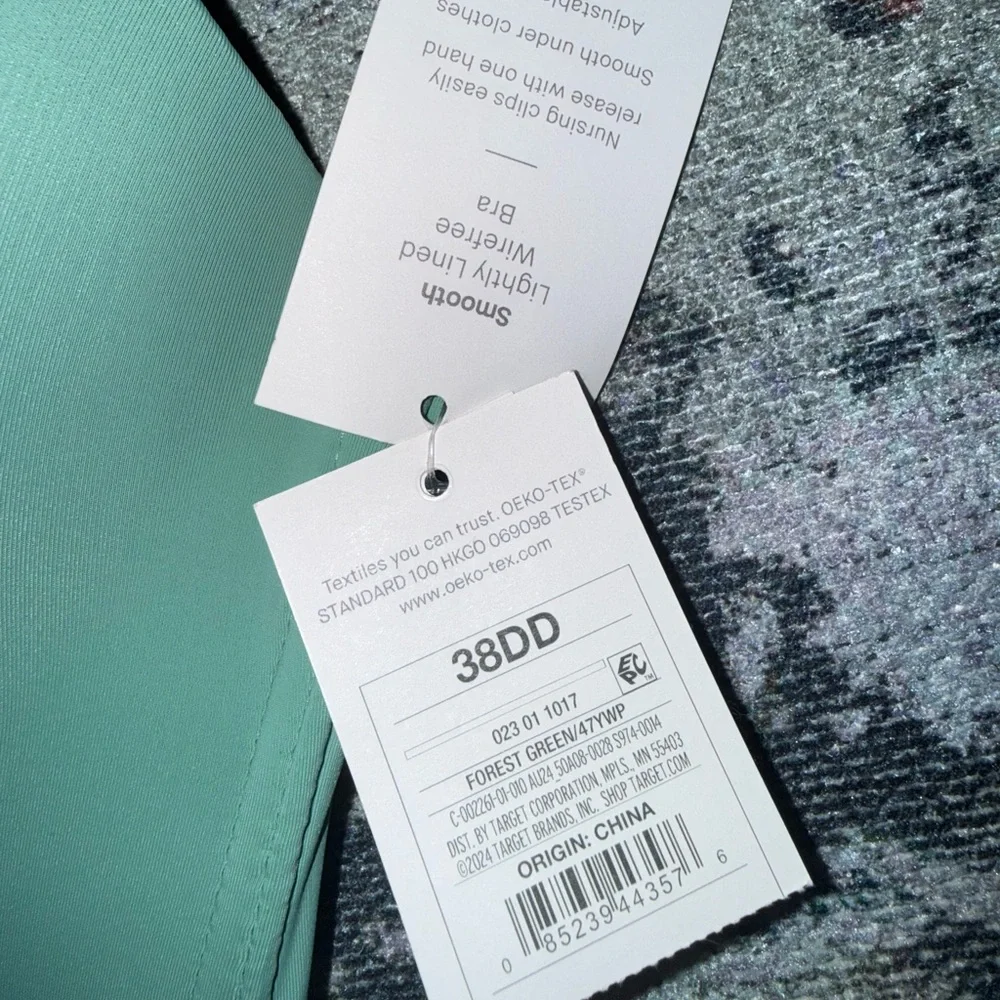 Auden Mint Green Seamless Nursing T-Shirt Bra -‎ Size 38DD